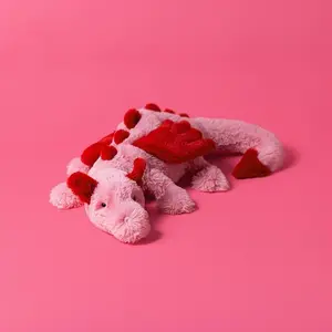 Heart Dragon Plush Toy, Soft and Cuddly Stuffed Animal, Perfect Gift for Kids, Birthday Present, Girls Party Favor