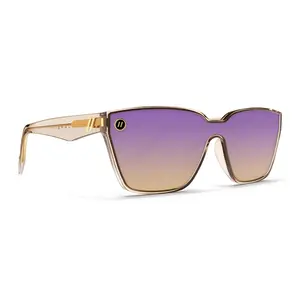 Blenders Mave X2 Mojave Sunglasses – Polarized Lavender Champagne Mirror Lens, Gloss Crystal Tan Frame, 100% UV Protection, Small-Medium Fit
