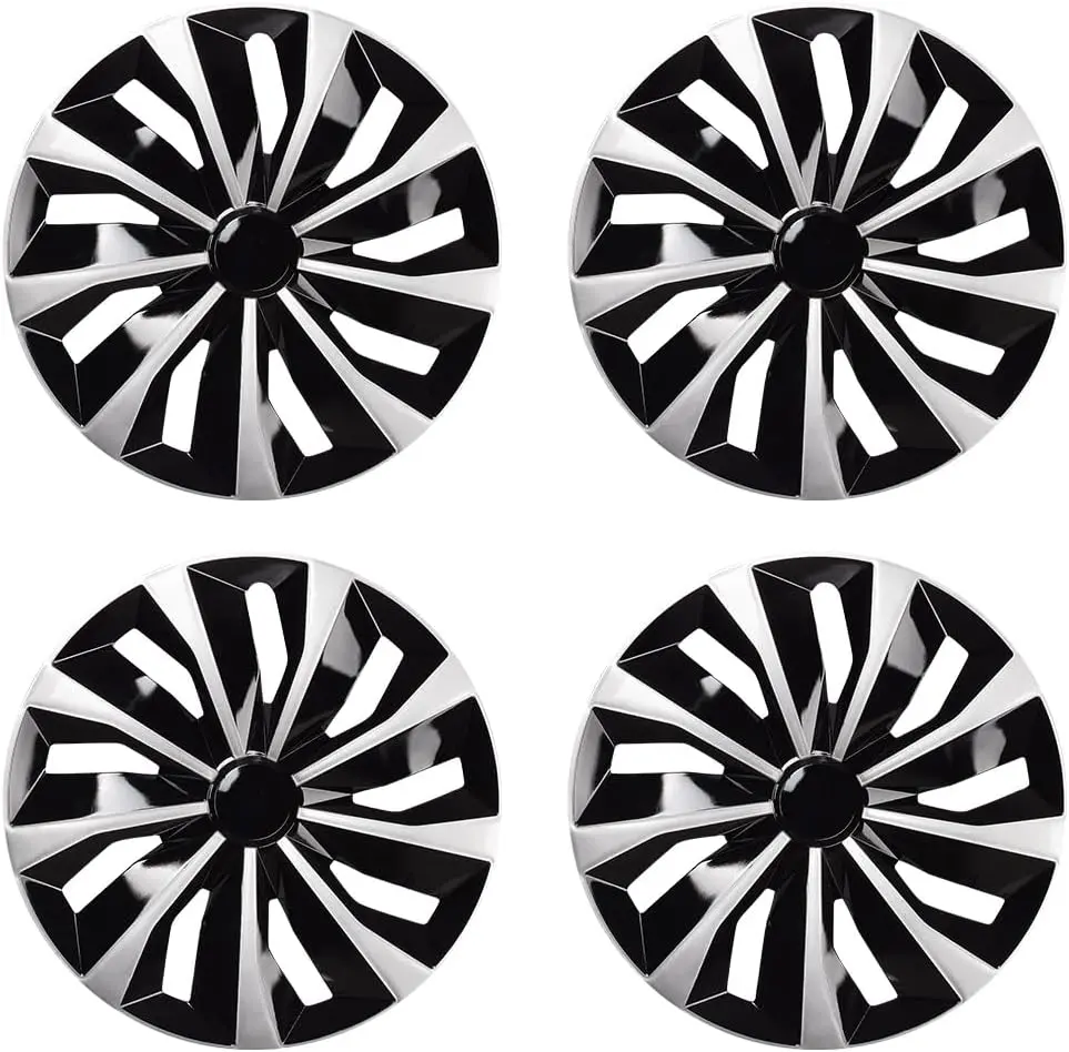 16 in Iron Hubcap Wheel Cover Replacement 4-Pack Kit, Sleek Durable Vehicle Accessories to Protect Against Scratches & Damage (Tools & Hardware, Hand Tools, Multitools & Accessories)