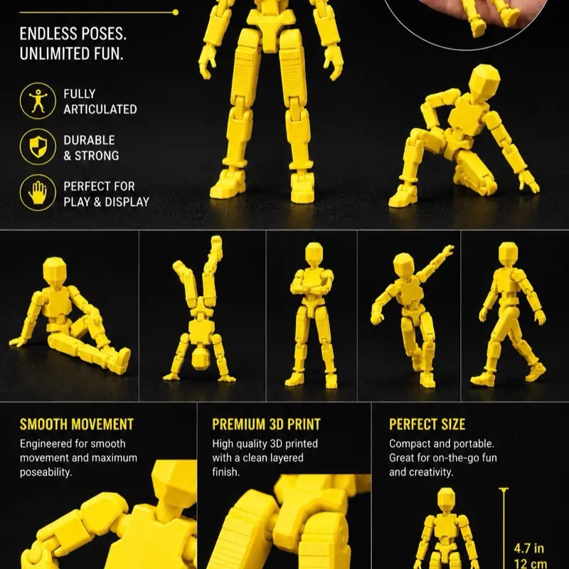 Flexible Toy Skeleton Action Figure - Poseable Joints, Stress Relief Tools, Sensory Stress Reliever for Play and Display…