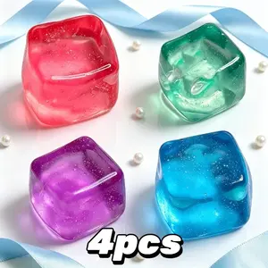 4 Pack Stress Relief Toys - Slow Bounce Squeeze, Decompression Squeeze, Pressure Release, Office Desk Toy, Perfect Gift for Holidays and Parties