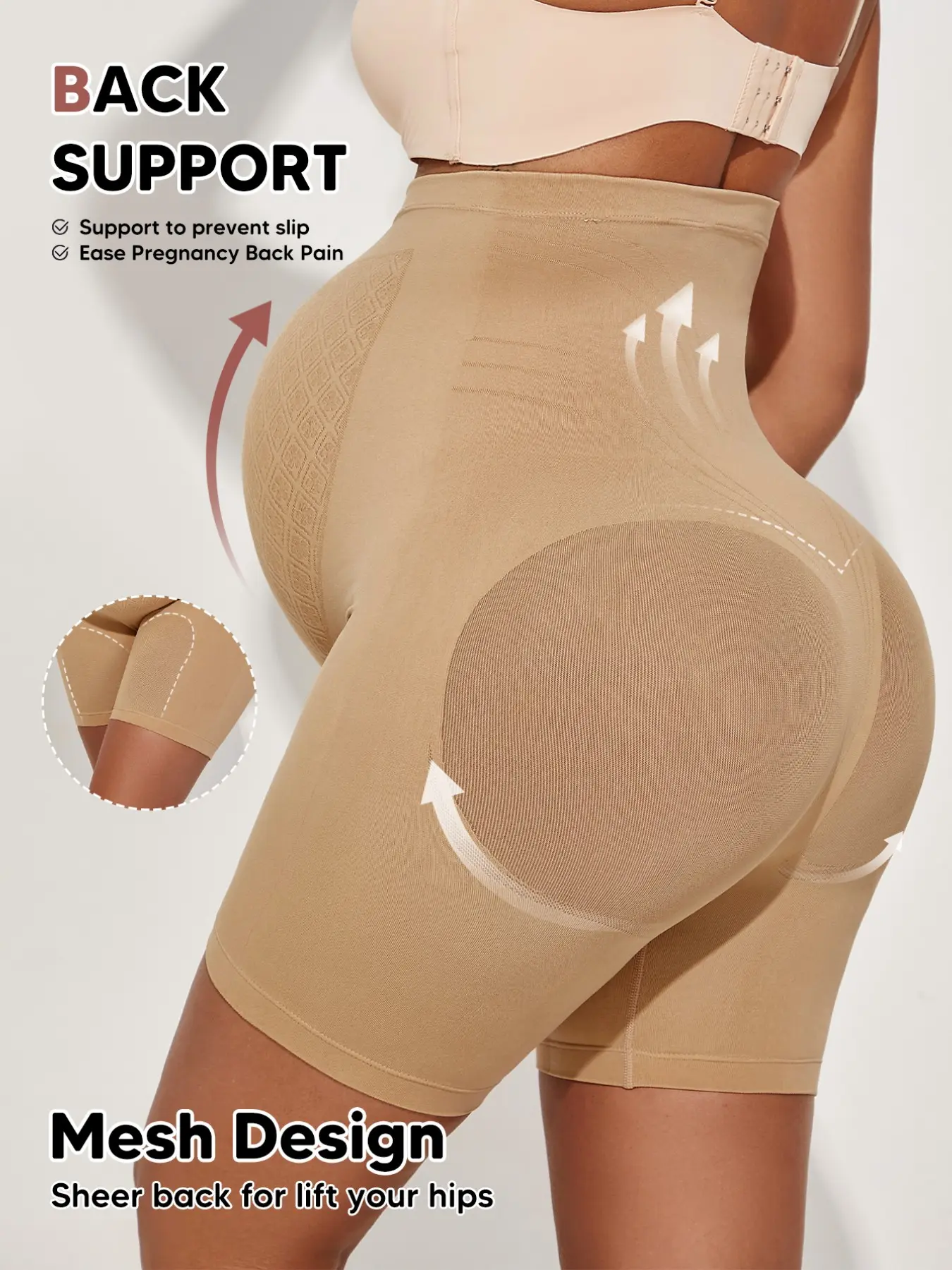 Pregnant Belly Support Shorts, Pregnancy Shapewear, Maternity Apparel, High Waist Design, Gentle Abdominal Support, Reduces Pregnancy Back Pain, Suitable for Work, Travel, Home, Maternity Clothing, Maternity Clothes