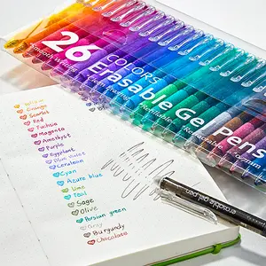26 Pack Erasable Gel Pens, Retractable Fine Point Clicker Pens in 26 Assorted Colors, Smooth Writing and Easy to Use for Students, Teachers and Artists, Drawing Writing Planner and Crossword Puzzles,magical pen,gift,Colorful Crafts