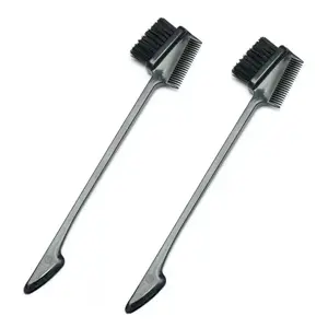 Idoli Hair Edge Brush 3 in 1 Double Sided Pack for Smoooth Grooming Haircare Heatless