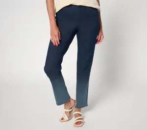 Denim & Co. Regular Indigo Classic Stretch Dip Dye Ankle Jean