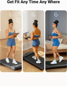 Under-Desk Walking Pad Treadmill,Walking Pad Machine with 2.5 HP and 265 lbs Weight Capacity, Remote Control, LED Display Portable Mini Treadmill for Home/Office