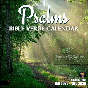 Select - Christian Wall Calendar 2026 | Psalms with  Verses | 12 Month | 12" x 24" Open | Thick & Sturdy Paper | Holiday  | Inspirational Religious Scripture Christian Calendar 2026
