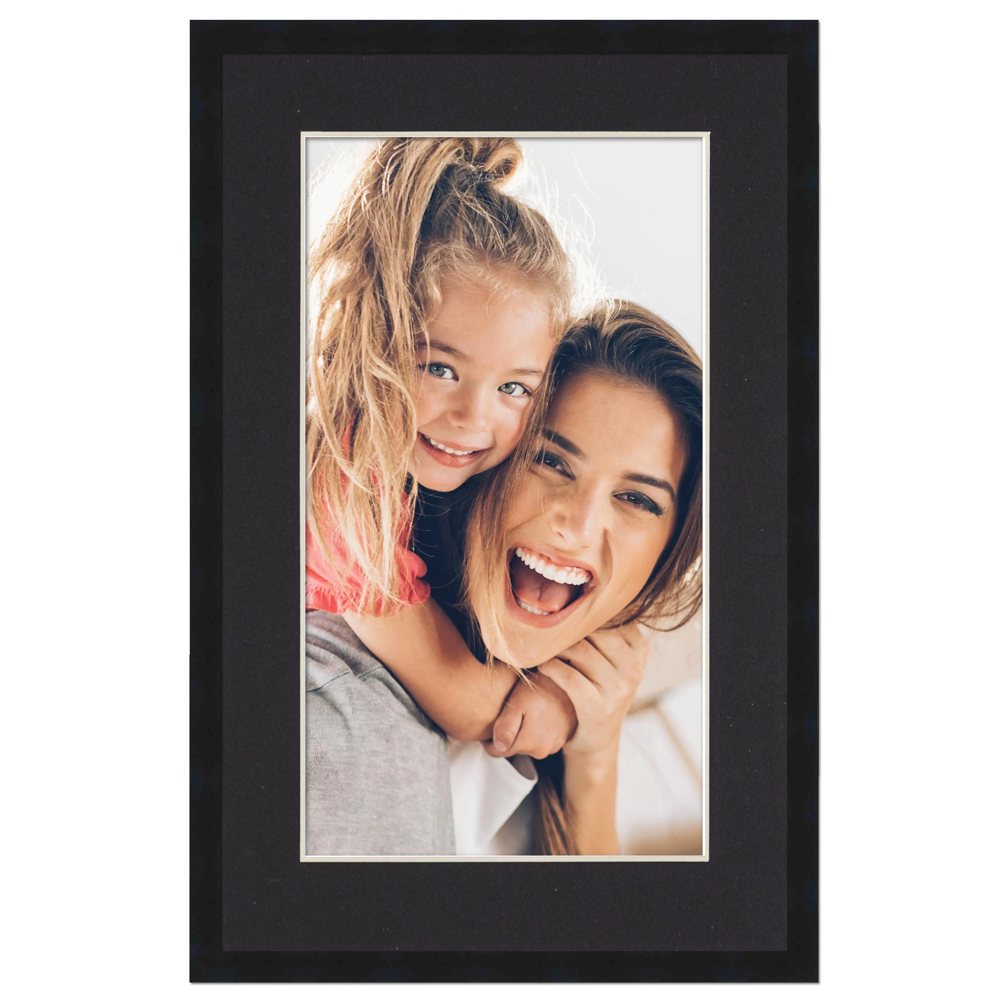 27x40 Frame with Mat - Black 30x43 Frame Wood Made to Display Print or Poster Measuring 27 x 40 Inches with Black Photo Mat - Great For One Sheet Movie Posters
