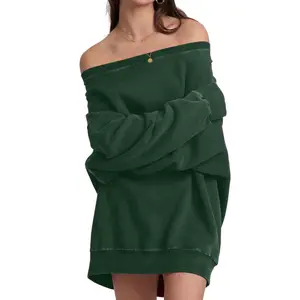 Hatant Stylish Street Fashion Pullover for Women with Soft Batwing Sleeves and Strapless design and Comfortable Casual Sweatshirt for All-Day Wear Tops Clothing Springtok