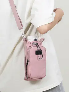 1pc Ladies' portable water bottle bag, outdoor sports phone bag, lightweight multifunctional crossbody bag, durable and versatile, school equipment, essential for outdoor travel, hiking, suitable for family travel, Everyday crossbody bag
