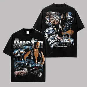 Stone Cold Steve Austin WWE Legend Graphic Premium Cotton T-Shirt For Wrestling Fans, Austin 3:16 Retro Wrestler Shirt, Stone Cold Attitude Era Fan Tee, Toughest SOB Collector Gift Shirt