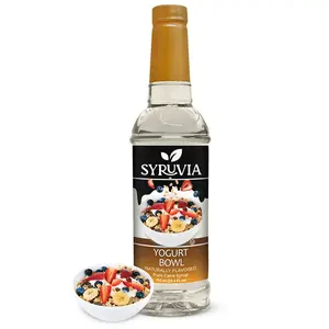 Syruvia Yogurt Bowl Coffee Syrup - 25.4 fl oz. Premium Coffee Flavoring Syrup. Kosher & Gluten-Free. Perfect for Drinks, Sodas, Shakes & Desserts