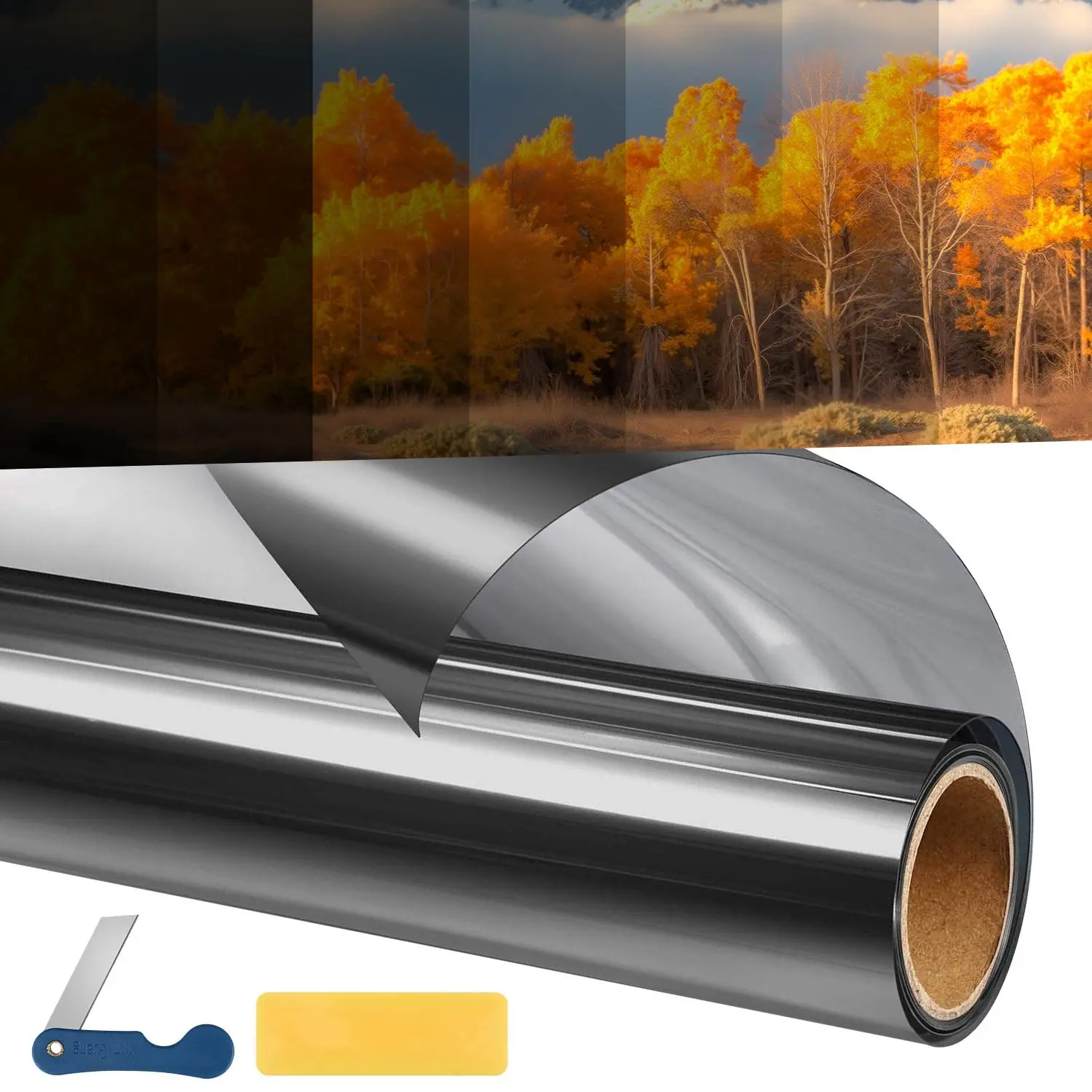 Auto Privacy Window Tint Film 5-50% VLT, Auto Privacy Glass Tint Roll, 99% UV Block Heat Control for Car Home 300/600CM Back Window Tint Kit Window Film