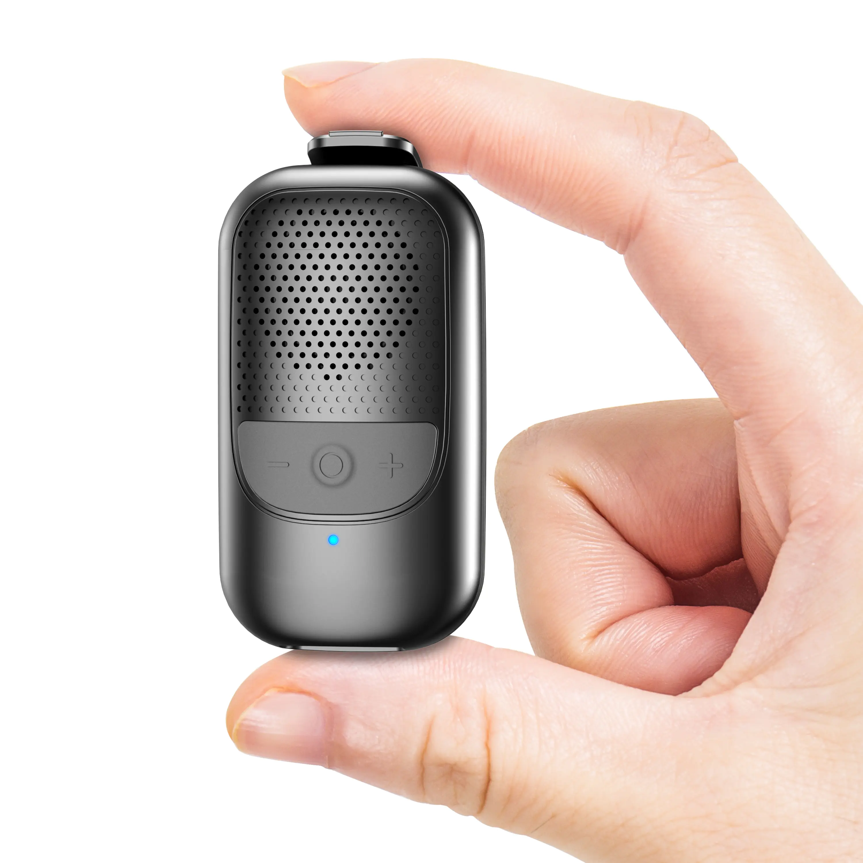 Clip-On Bluetooth Speaker, Wireless Portable Speaker with Microphone for Hands-Free Calls and Music, Up to 10 Hours Playtime for Work, Hiking, Running, and Outdoor Activities