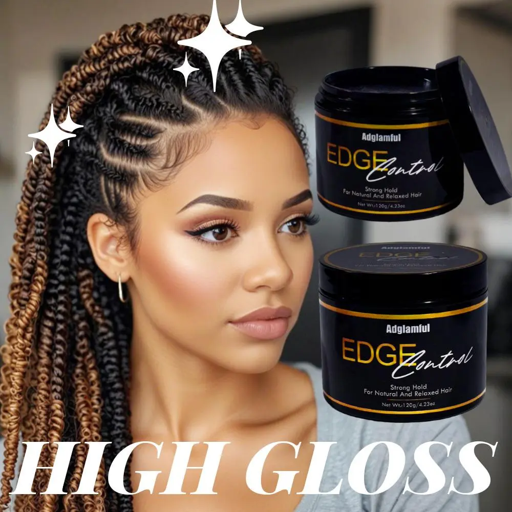 Edge Control-B Braid Gel & Anti-Frizz Mousse, Strong Hold Texturizing Haircare Product for All Hair Types, Ideal for Textured Hair