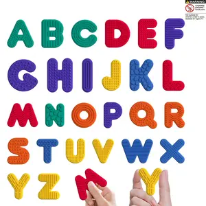 26pcs Sensory Alphabet Toys for Kids, Textured Fidget Toys, Abc Educational Toy, Preschool Learning Activity, Classroom Autistic Fidgets