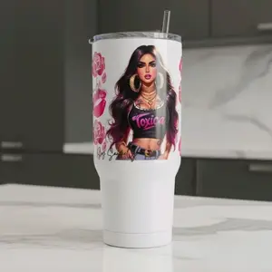 Tóxica Kisses - UVDTF Wrap for cups/hard surfaces sticker Adhesive Vinyl Decal Custom Decal