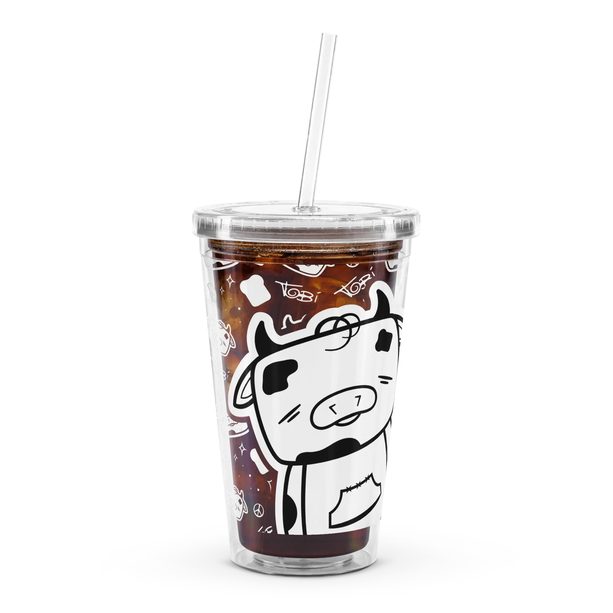 Tobi 16oz Plastic Tumbler with Straw