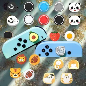 Cute Game Controller Thumb Grip Cap, Soft Silicone Game Controller Thumb Stick Cover, Thumbstick Grips, Gaming Accessories, Game Peripherals, Game Console Accessories for Nintendo Switch OLED Lite