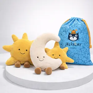 Jellycat Sun and Moon Plush with Official Jellycat Gift Bag – Adorable Amuseables Celestial Stuffed Toys, Soft Cute Gift for Kids, Baby Shower, Room Decor & Plush Lovers, US Stock