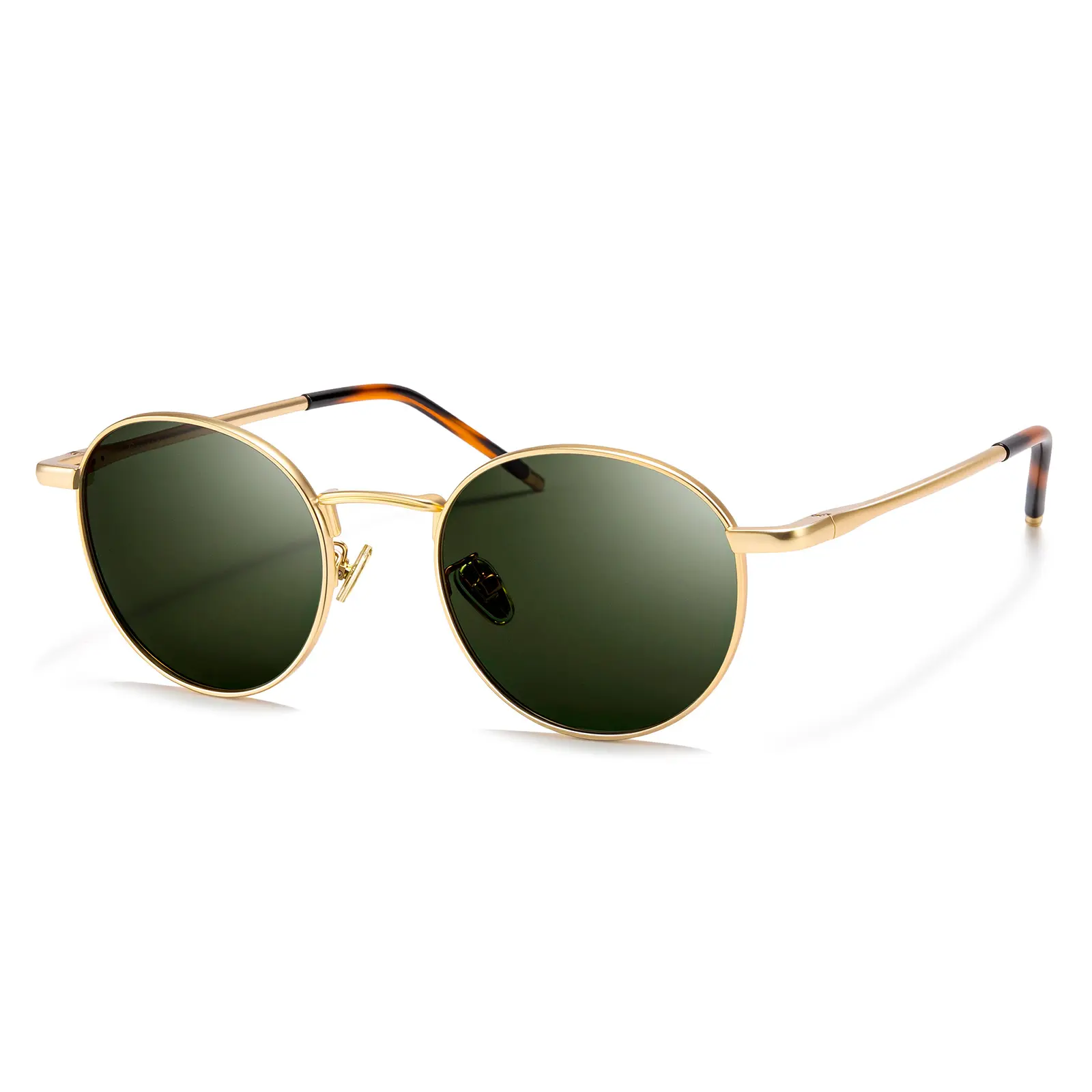 SUNGAIT SGT060 Vintage Round Classic Sunglasses for Men & Women, Premium Metal Frames, UV Protection, Retro Trendy Unisex Beach Eyewear