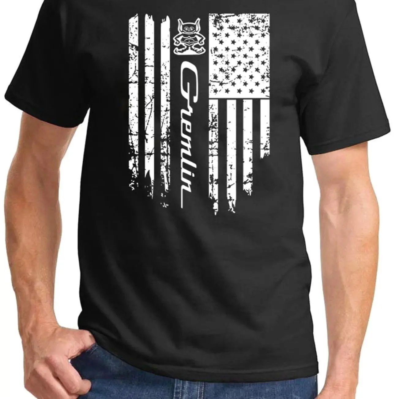AMC Gremlin Patriotic Flag Design Tshirt Sweatshirt Hoodie, Car Enthusiast and Fans Gift