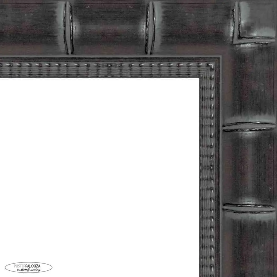 8.5x11 Black Wide Bamboo Picture Frame - UV Acrylic, Foam Board Backing, Hanging Hardware