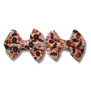 Spooky Treats Double Bows - Halloween Accessories For Dogs - Bows For Pets
