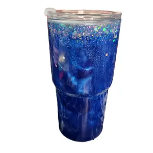 18oz customizable acrylic snowglobe tumbler