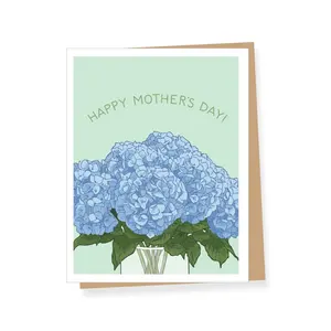 Blue Hydrangea Mother's Day Card