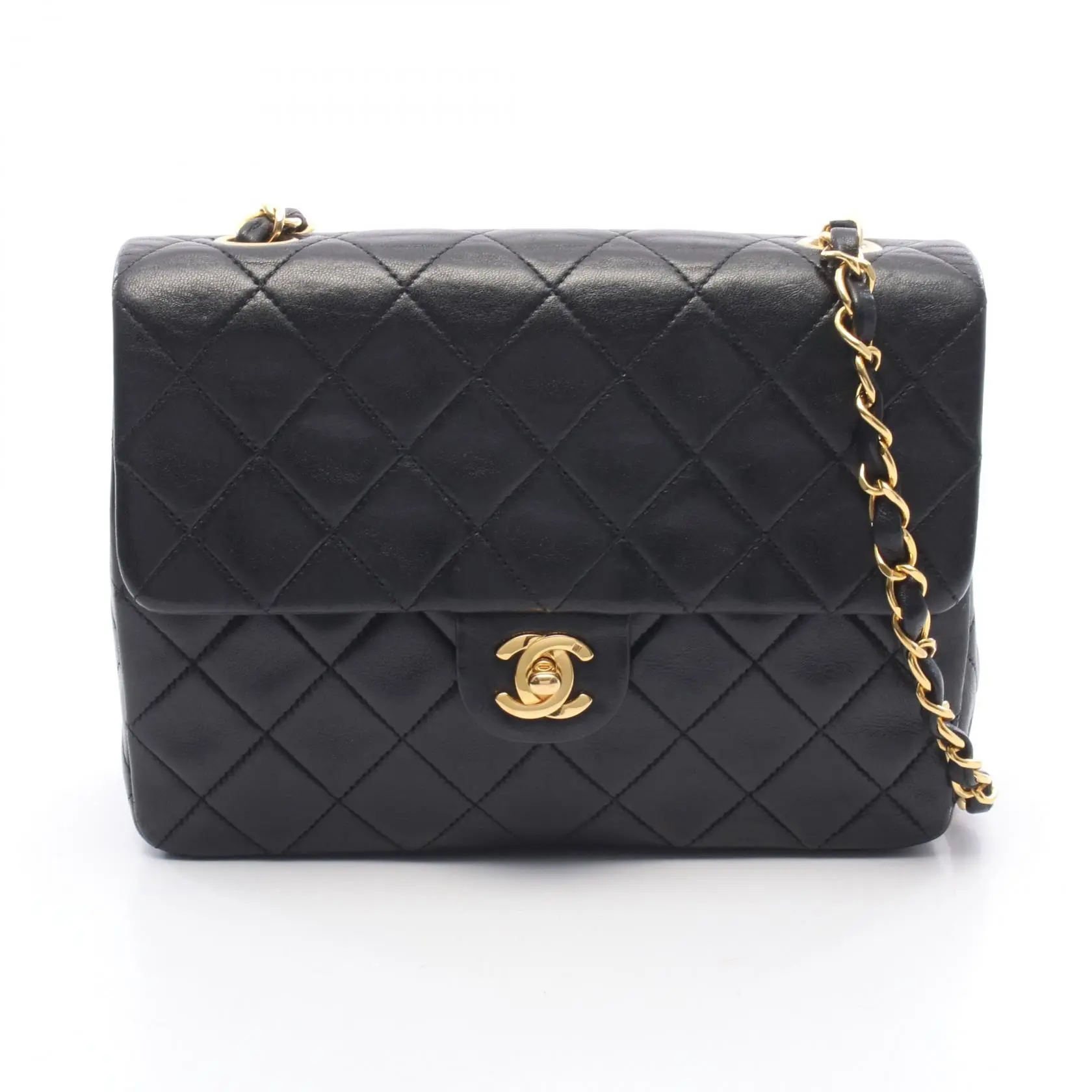 Pre-owned CHANEL Lambskin Shoulder Bags Mini Matelasse Shoulder Bag