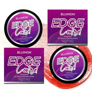 Bluimon EDGE Control Gel with Castor Oil 5.07 FI OzStrong Hold Thick Edges Non-Greasy Non-FlakingNo White Cast Long Lasting Supports Hair GrowthNatural Formula For All Hair Types Haircare