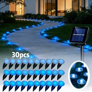 Light Up Your Night! 30-Pack Solar Pathway Lights — IP44 Waterproof, No Bills, Just Pure Glow for Your Garden, Camping & Weddings!