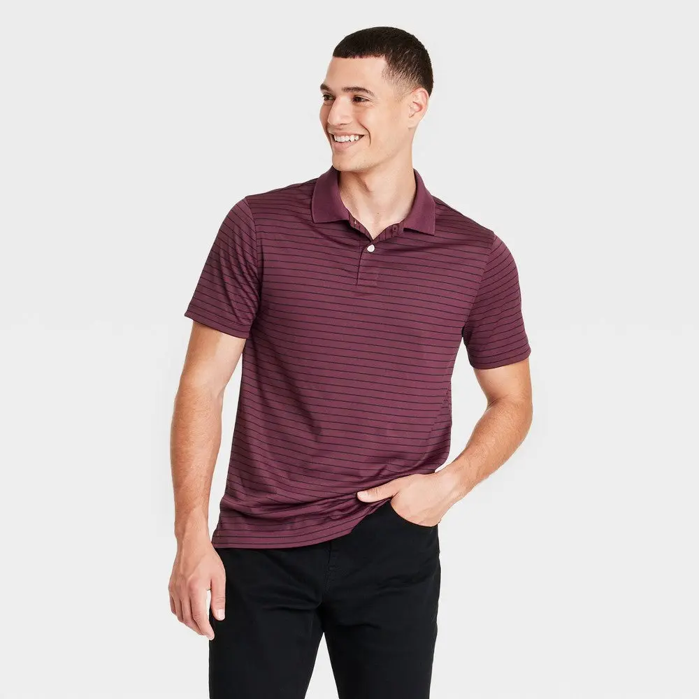 Men's Performance Polo Shirt - Goodfellow & Co Burgundy S