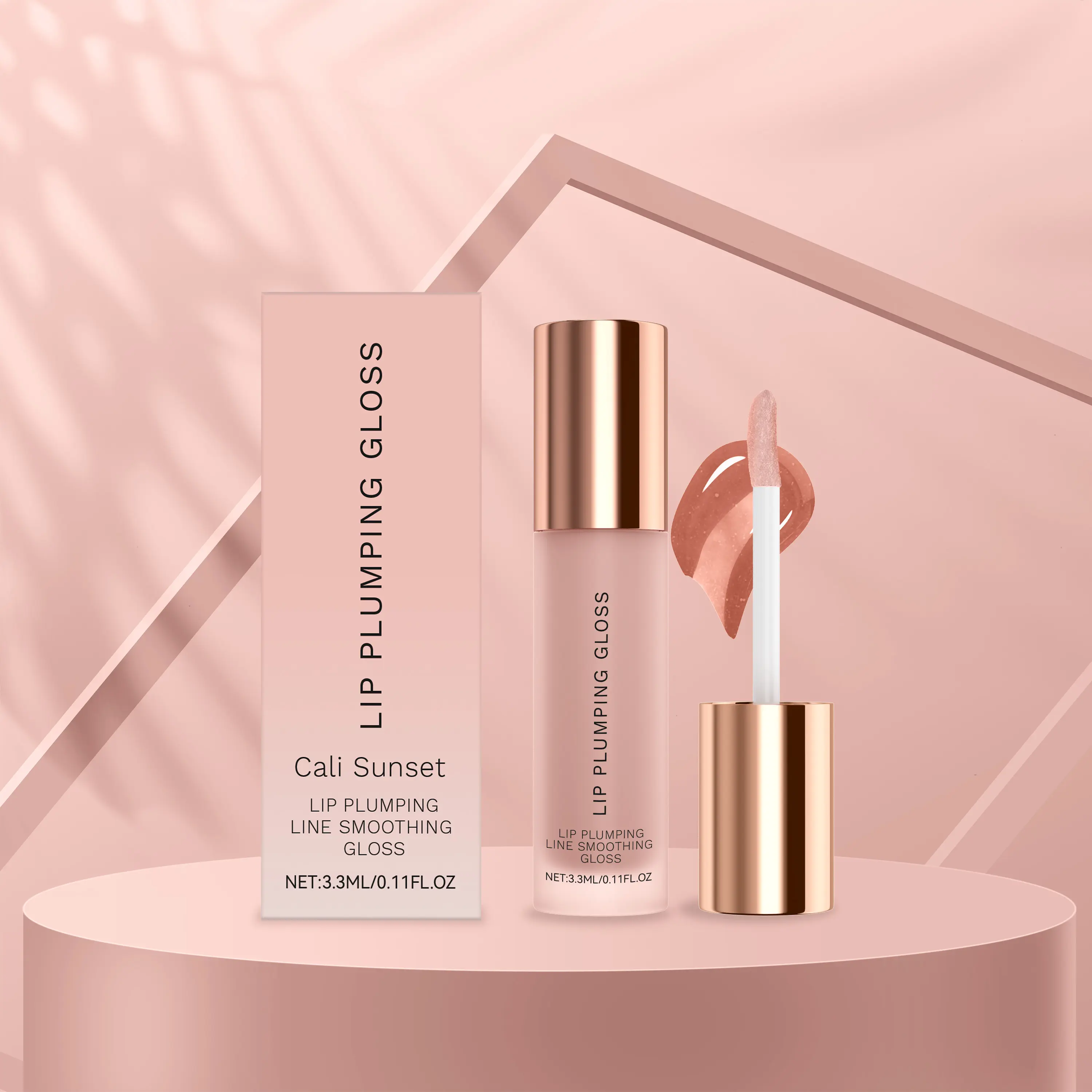 Volumizing & Hydrating Lip Gloss—A high-quality, volumizing lip gloss enriched with natural ingredients that leaves lips soft, smooth, and plump, delivering a high-shine finish. (0.11 oz)