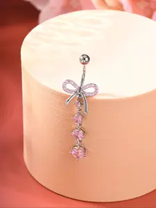 Women's Elegant Bowknot Design Belly Rings, Fashionable Belly Piercing Jewelry for Party, Daily Clothing Decor, Trendy All-match & Exquisite Jewelry for Birthday Gift, Belly Button Ring