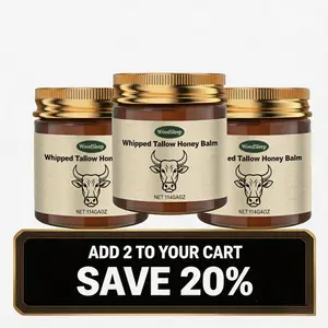 3pc 100% Grass Fed Beef Tallow Balm for Sensitive & Mature Skin – Soothing,Suitable for dry skin of middle-aged and elderly people、 Hydrate Honey Moisture Moisturizer Hydrating