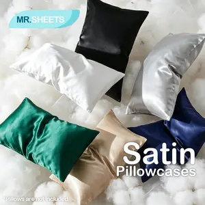 [Memorial Day Sale]NTBAY Set of 2 Silky Satin Pillowcases, Cooling Smooth Pillow Covers for Hot Sleepers, Luxury Bedding Essentials, Wrinkle & Fade Resistant
