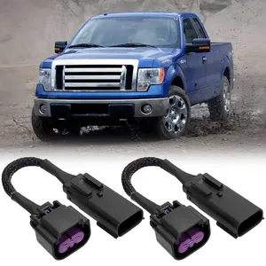 2Pcs HID to LED Headlight Adapter Wire Harness Fit for Ford F150 2009-2014, Headlamp Wiring Connector Adapter Converter