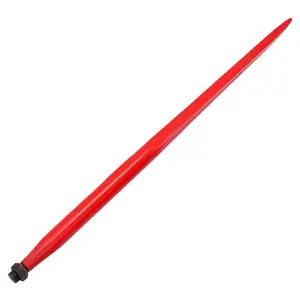 GARVEE 49 Inch Hay Spear Bale Spike 4000 lbs Capacity, Heat-Treated Spring Steel, Powder-Coated, Quick Attach, Fits Bobcat Tractors, Farm Use