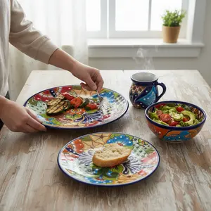 16-Piece Mexican Talavera Dinnerware Set | Handmade Talavera