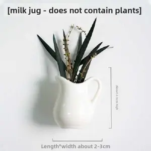 Double Door Ceramic Fridge Magnet Mini Vase Set Flower Magnets Creative Decoration Sticker Home Kitchen Ornament