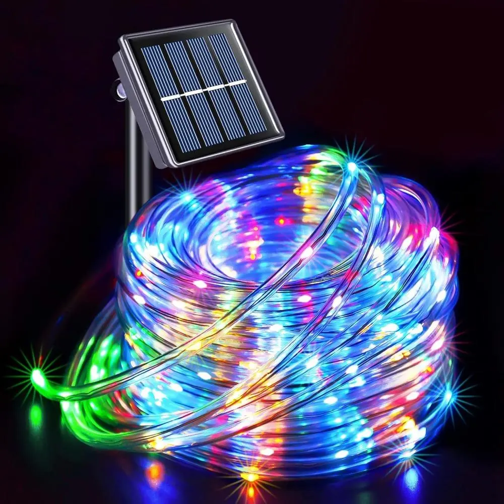 Trampoline Accessories 200 LED Trampoline Lights, 66ft IP65 Waterproof Solar String Lights Outdoor, 8 Modes Solar Rope Light For Trampoline, Garden, Yard, Ladder, Slide, Tent, Camp(Multicolor)