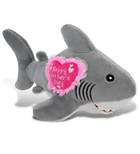 DOLLIBU 12" Ocean Theme Embroidered Heart Plush Toy - Super-Soft Polyester Stuffed Toy, Eco-Friendly Gift for Mother's Day