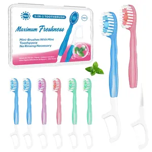 Mini Toothbrush, 1 Box of 10 Pieces, Travel-Friendly Dental Care, Water-Free Cleaning, Fresh Breath After Meals, Toothbrush Set, Oral Hygiene Essentials