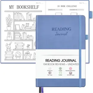 Reading Journal - 104 Book Reviews, Book Journal for Books Lovers & Readers, Review and Track Your Reading Progress, Reading Log , A5 Size