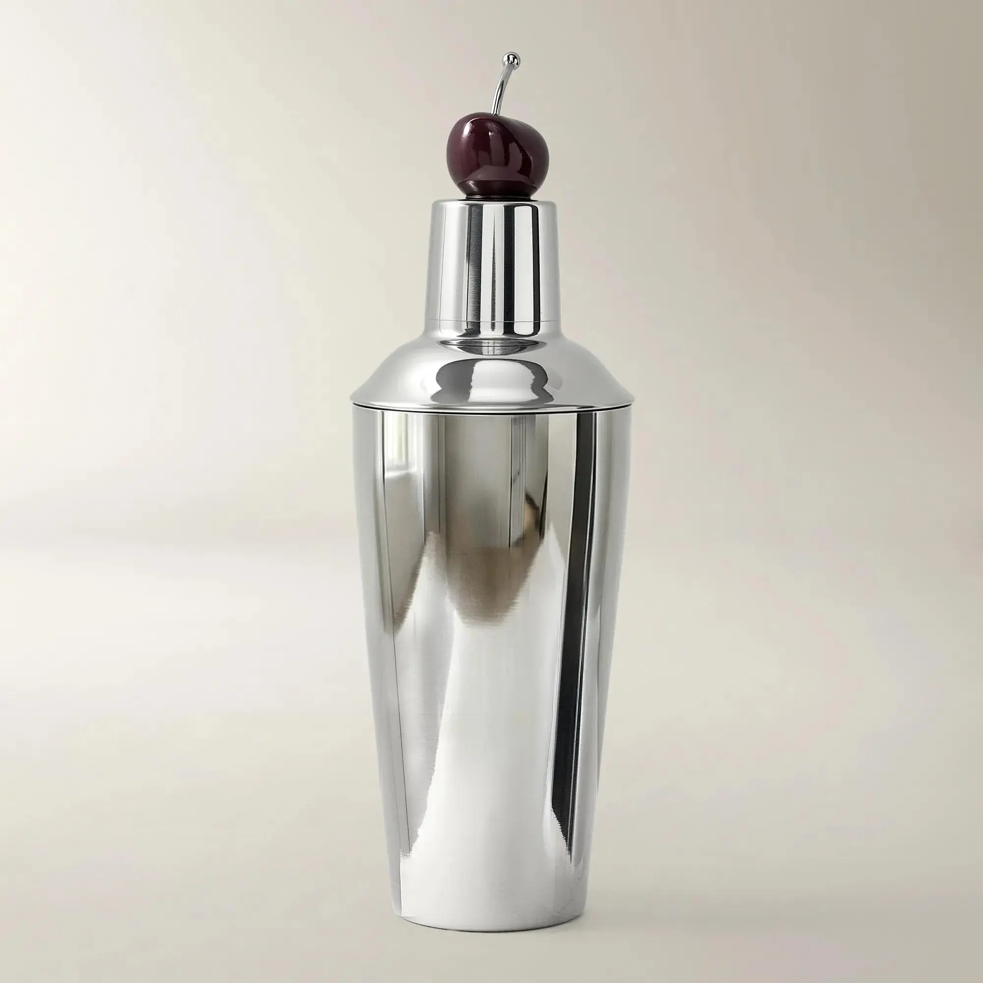 Z Gallerie Cherry On Top Premium Metallic Stainless Steel Cocktail Shaker - Premium Shaker, Cocktail Maker for Entertaining Bar Utensils, Drink Shakers Cocktail