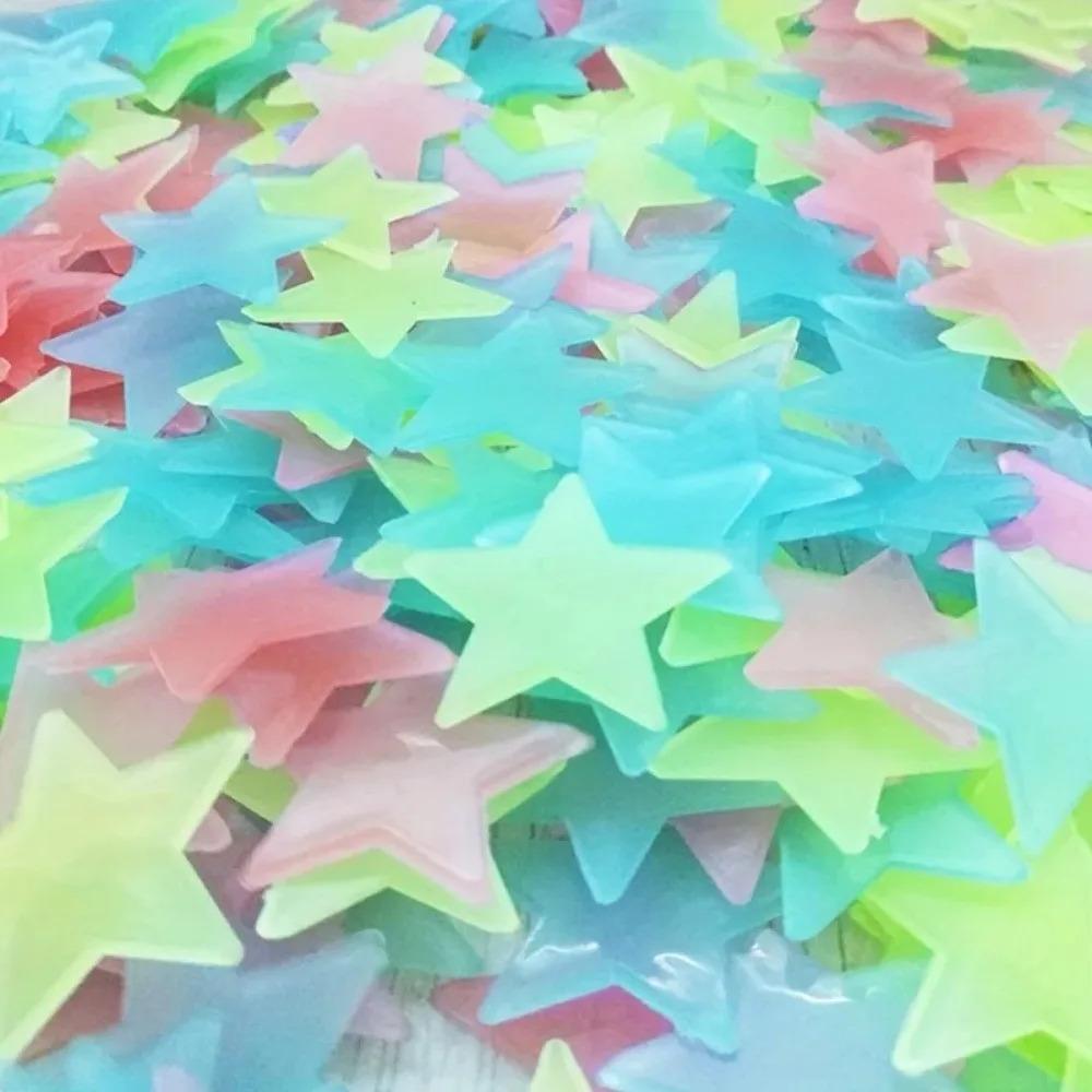 500 luminous star wall stickers, suitable for bedroom, ceiling, and wall decoration, creating a unique starry sky wall
