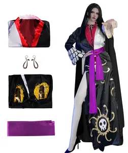 ANIME Boa Hancock Cosplay Kimono Costume Dress+Cape empress queen army suit