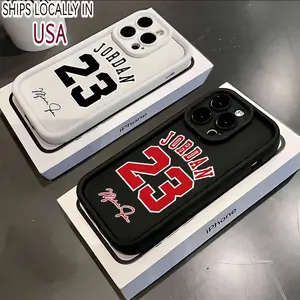 Super Star J-Jordan 23 Basketball Pattern Phone Case for IPhone 16 15 14 13 12 11 Pro Max Luxury Shockproof Protection Smartphone Cover